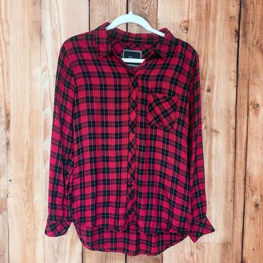 Rails Red and Black Checkered Shirt
